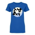 thumbnail image 1 of Orcas At The Ocean Shaped T-Shirt Women -Image by Shutterstock, Female Large, 1 of 2