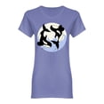 thumbnail image 1 of Orcas At The Ocean Shaped T-Shirt Women -Image by Shutterstock, Female Small, 1 of 2