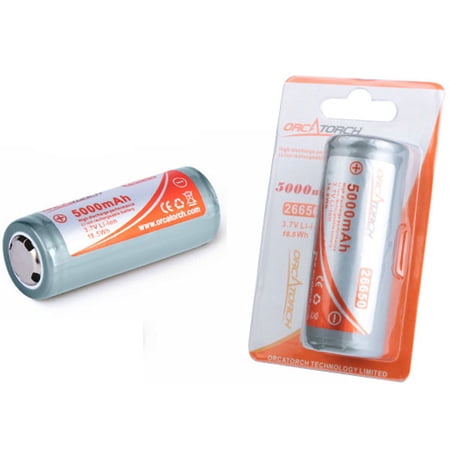 Orcatorch OrcaTorch 26650 Rechargeable Lithium-Ion Battery - 5000mAh