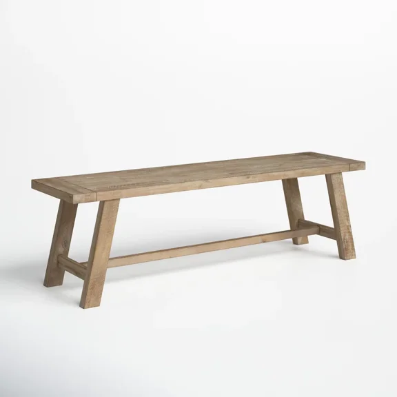 Orchard Distressed Dining Bench, Salvaged Natural Oak