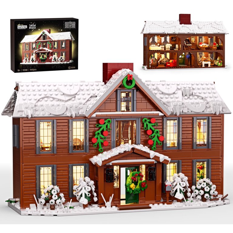 Orchard Christmas House Building Blocks Set Winter Holiday House