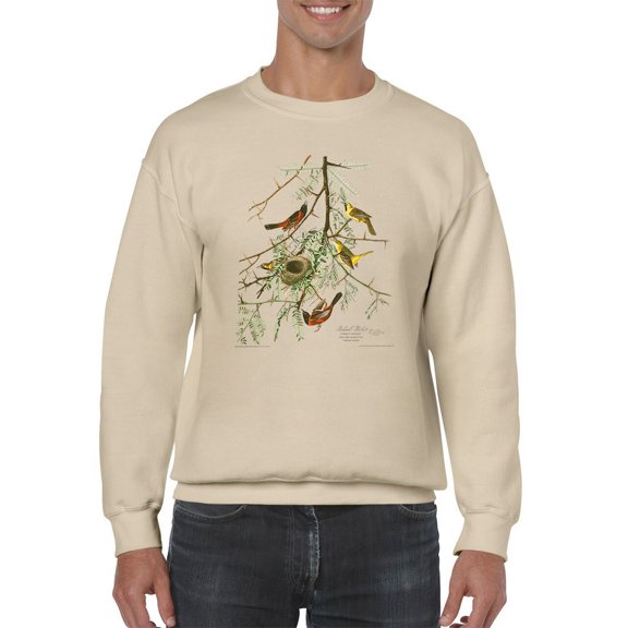 Orchard Oriole. Sweatshirt Men -John James Audubon Designs, Male XX-Large
