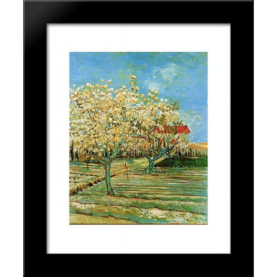 Orchard in Blossom 20x24 Framed Art Print by Vincent van Gogh