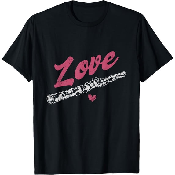Orchestra Musical Instruments Notes Treble Clef Flute T-Shirt