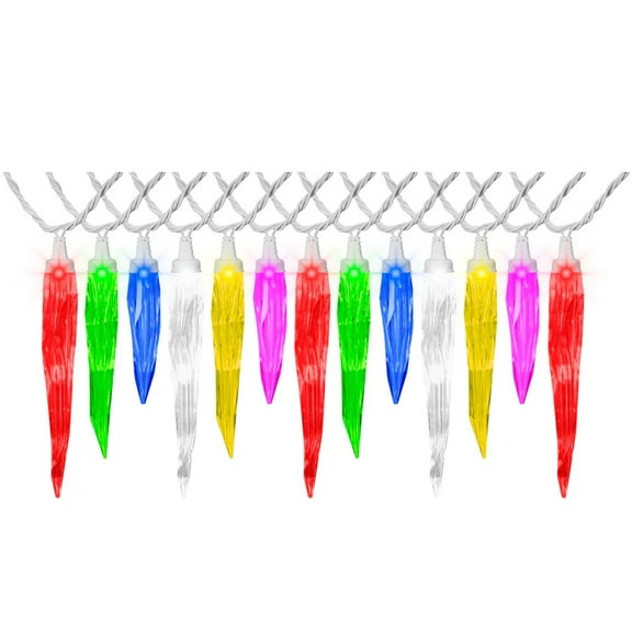 Gemmy Orchestra of Lights 24 LED Icicle Lights Color Changing Lights