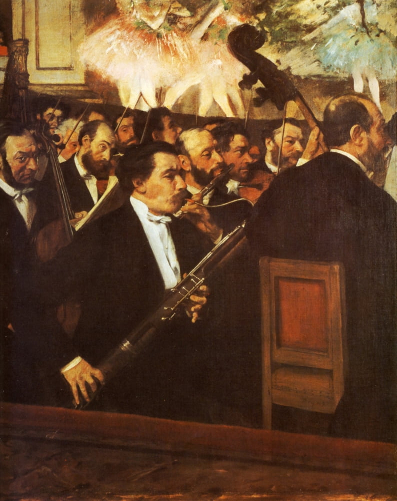 Orchestra of the Opera 1869 Canvas Art - Edgar Degas (24 x 36)