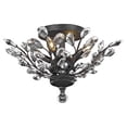 thumbnail image 1 of Orchid 4 light Dark Bronze Flush Mount Clear Royal Cut Crystal, 1 of 7