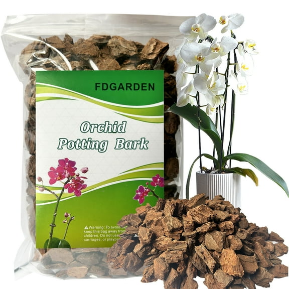Orchid Barks Organic New Zealand Pine Bark for Orchids Bark Potting Mix Natural New Zealand Pinus Radiata Bark Medium Chips 8-15mm 4 quart Orchid Potting Bark