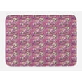 thumbnail image 1 of Orchid Bath Mat, Feminine Floral Pattern with Abstract Colorful Romantic Flowers, Plush Bathroom Decor Mat with Non Slip Backing, 29.5" X 17.5", Pale Fuchsia and Multicolor, by Ambesonne, 1 of 2