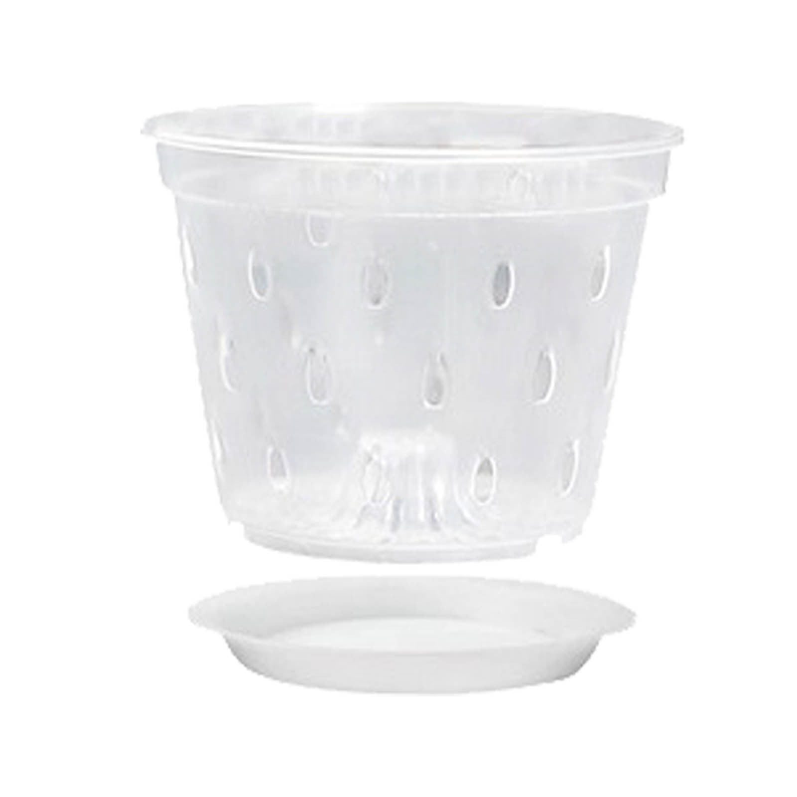 Orchid Clear Pots Phalaenopsis Planter pot with Side Holes Basin And ...