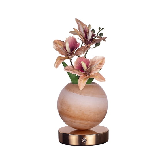 Orchid Decorative Ambient Lamp, Simulated Phalaenopsis Spherical Table Light With Soft Warm Glow For Bedroom Desk (1PC)