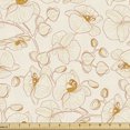 thumbnail image 1 of Orchid Fabric by the Yard, Vintage Style Repetitive Romantic Pattern with Outline Petals and Buds, Decorative Upholstery Fabric for Sofas and Home Accents, 5 Yards, Champagne and Apricot by Ambesonne, 1 of 4