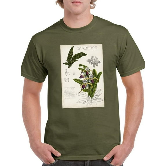 Orchid Field Notes I. T-Shirt Men -Naomi McCavitt Designs, Male Small