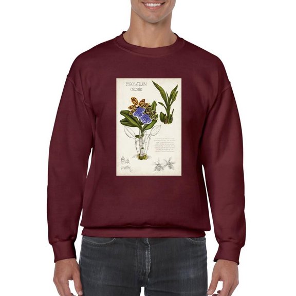 Orchid Field Notes Ii. Sweatshirt Men -Naomi McCavitt Designs, Male Small