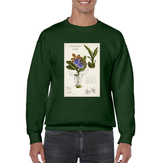 Orchid Field Notes Ii. Sweatshirt Men -Naomi McCavitt Designs, Male x-Large