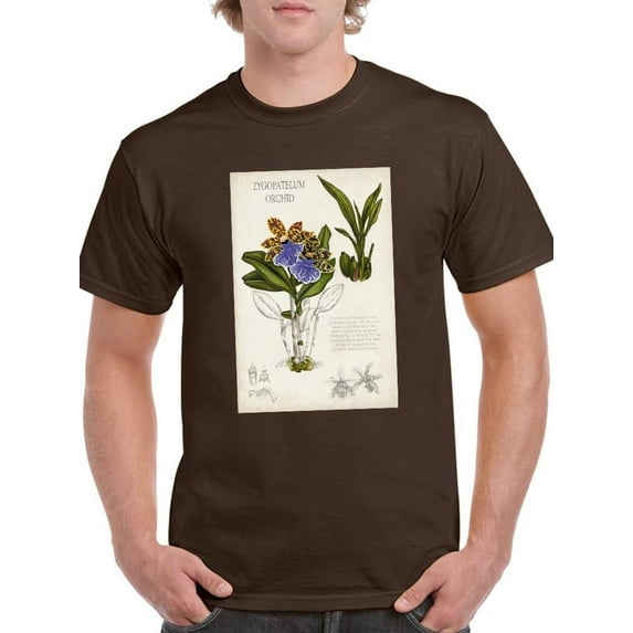 Orchid Field Notes Ii. T-Shirt Men -Naomi McCavitt Designs, Male Small