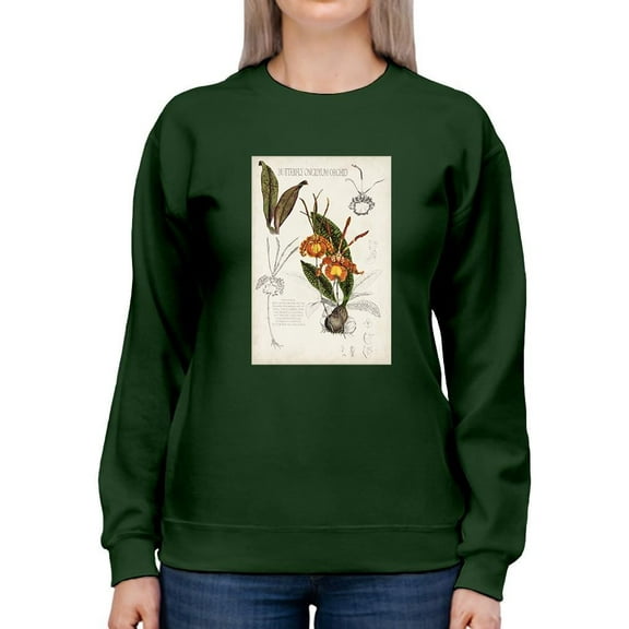 Orchid Field Notes Iv. Sweatshirt Women -Naomi McCavitt Designs, Female 3X-Large
