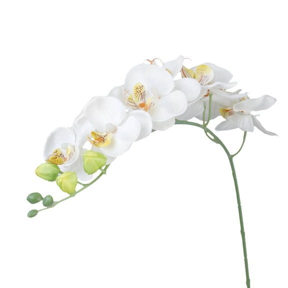 Orchid Flower Artificial Flowers Wedding Hyacinth Faux White Orchids Stem Decoration Simulation Arrangement Phalaenopsis