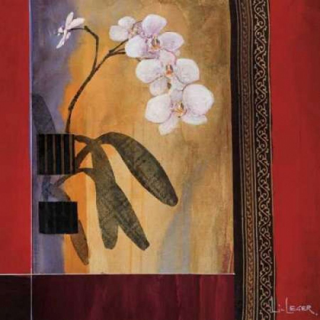 Orchid Lines I Canvas Art - Don Li-Leger (24 x 24)