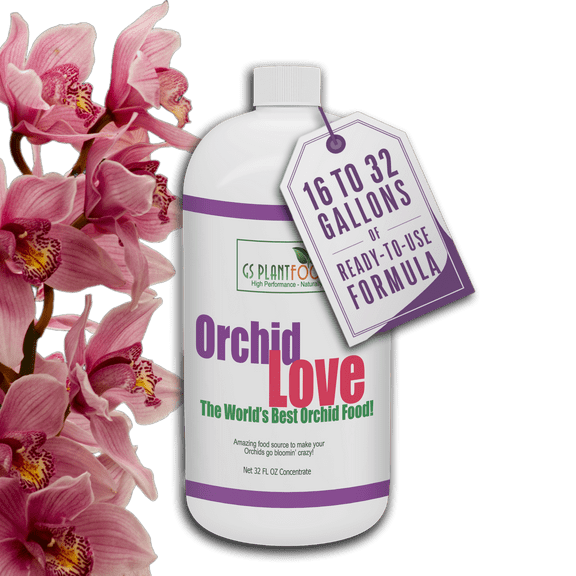 Orchid Love - World's Greatest Orchids Food, Best Organic Natural Orchid Flower Bloom Booster Fertilizer / Fertiliser 1 Quart (32 Fl. Oz.) of Liquid Concentrate