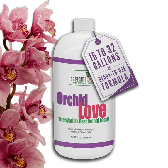 Orchid Love - World's Greatest Orchids Food, Best Organic Natural Orchid Flower Bloom Booster Fertilizer / Fertiliser 1 Quart (32 Fl. Oz.) of Liquid Concentrate