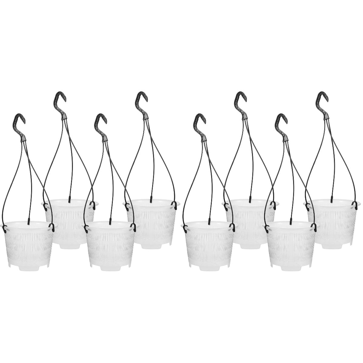 Orchid Pot 8 Sets Plastic Flowers Container Hanging Pots for outside