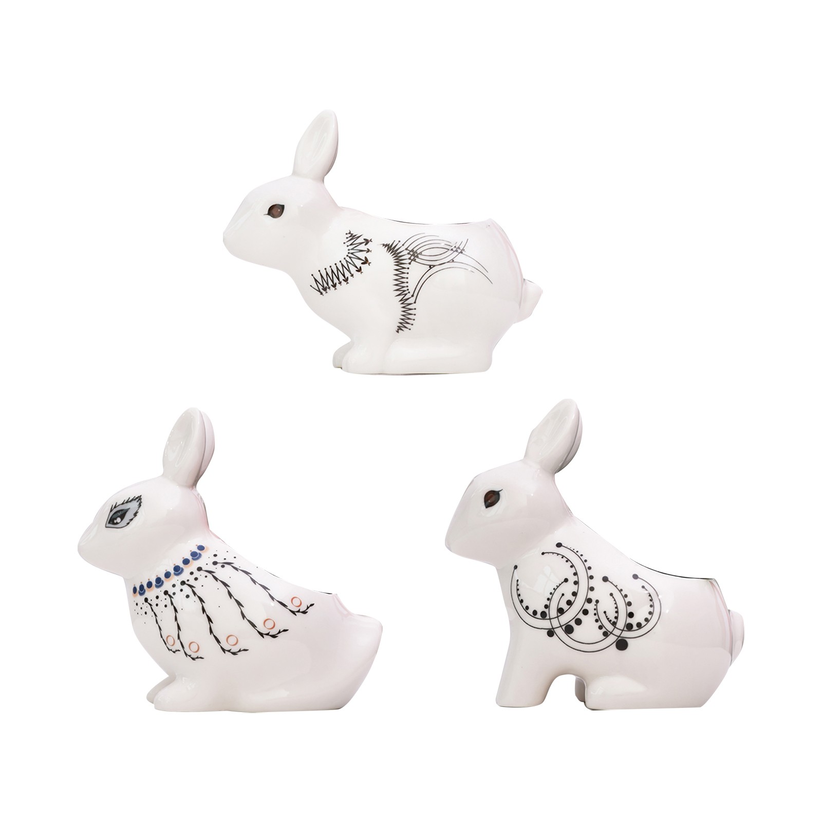 Orchid Pot Bonsai Ceramic Breeder for Succulent Wall with Glass Wooden