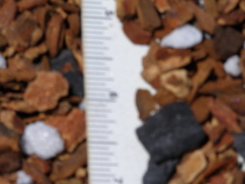 Orchid Potting Mix - Medium Orchid Bark with Charcoal & Sponge Rock. 1/4 Cubic Foot Bag.