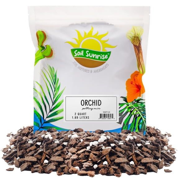 Orchid Potting Soil Mix (2 Quarts); Fast Draining Healthy Media for Planting/Repotting