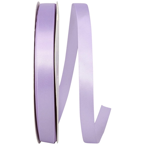 Orchid Purple Double Faced Satin Ribbon (Not Wired) - 5/8in. Width - 100 Yards - Purple Gift Wrap Ribbons, Baby Shower Ribbons