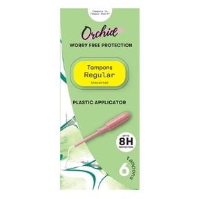 Orchid Regular Unscented Tampons, 6 Count Pack, Comfortable & Reliable Protection