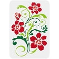 thumbnail image 1 of Orchid Stencil Plastic Flowers Drawing Painting Stencils Orchid Blossoms Leaf Pattern Reusable Stencils for Painting on Wood Floor Wall and Tile, 1 of 9
