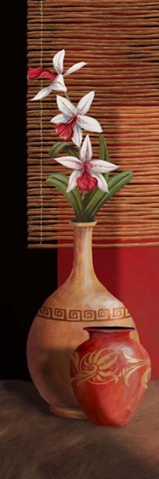Orchid Vase I Canvas Art - Tom Wood (8 x 24)