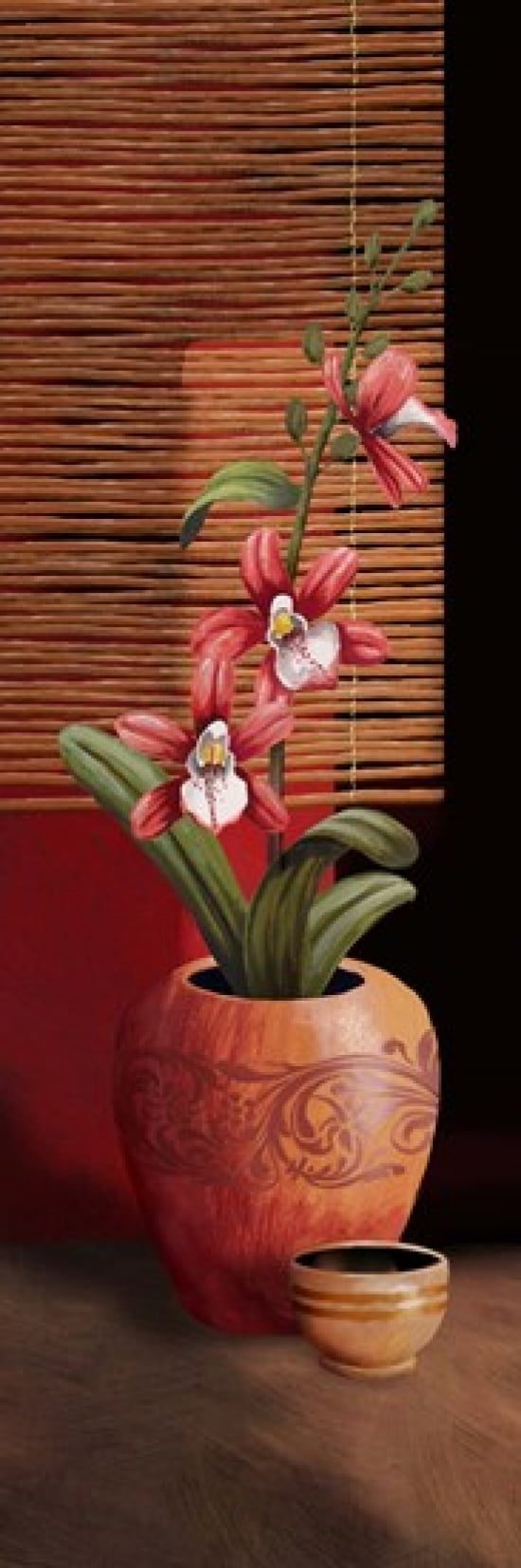 Orchid Vase II Canvas Art - Tom Wood (8 x 24)