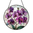 Orchid Window Art – Stained Glass Style - Walmart.com