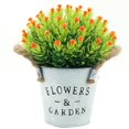 Orchidlike Artificial Orange Blossom Plant for Home & Office Décor