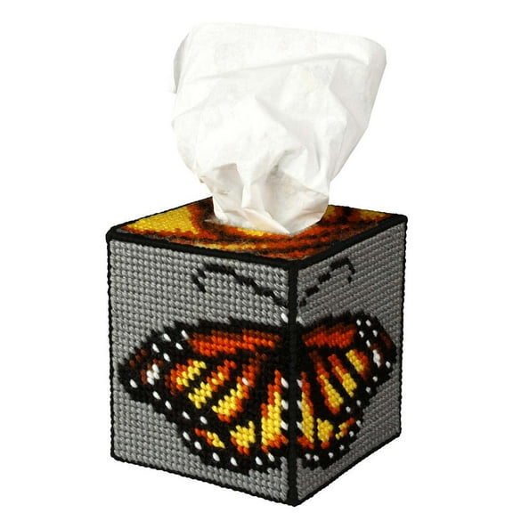 Orchidea Butterfly Tissue Box Plastic Canvas Kit