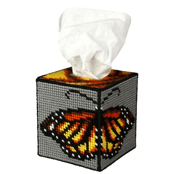 Orchidea Butterfly Tissue Box Plastic Canvas Kit