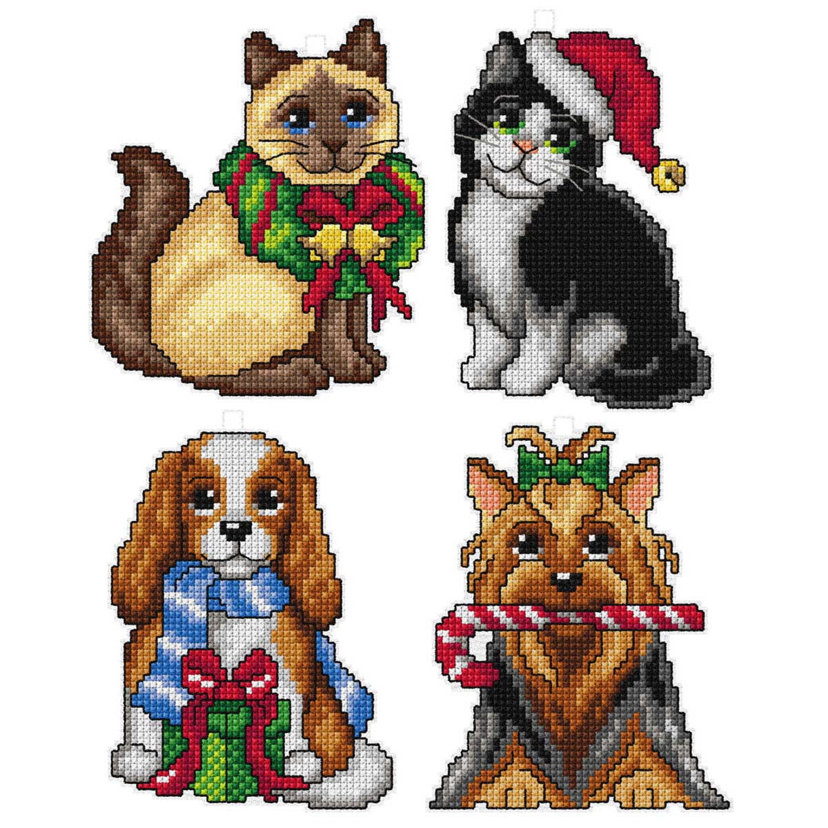 Dog Breed Mini Cross Stitch Kit Christmas Decoration 