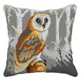 thumbnail image 1 of Orchidea Owl Pillow Cover Stamped Cross-Stitch Kit, 1 of 1
