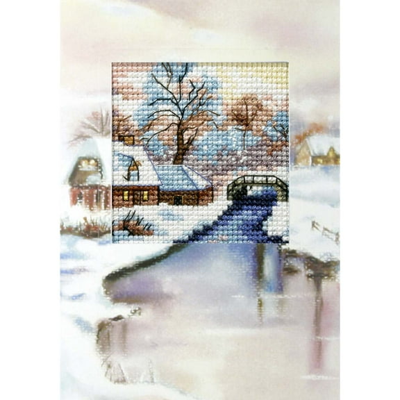 Orchidea Snowy River Greeting Card Counted Cross-Stitch Kit