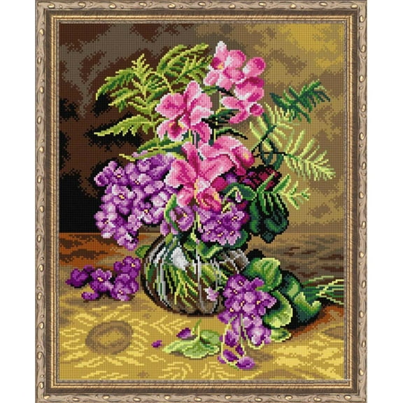 Orchidea Still Life Needlepoint Canvas