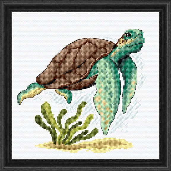 Orchidea Turtle Watercolor Style Counted Cross-Stitch Kit