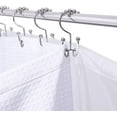 thumbnail image 1 of Orchidleaf 3 in 1 Waterproof Waffle Weave Shower Curtain and Clear Liner Set with 12 Stainless Steel Hooks Double Sided for Bathroom 72x72Inches Polyester Fabric Shower Curtains, 1 of 6