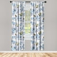 thumbnail image 1 of Orchids Pattern Window Curtains, Asian Themed Chill Vibes Water Flowers Boho with Leaves Print, Lightweight Decor 2-Panel Set with Rod Pocket, Pair of - 28"x95", Pale Mauve Forest Green, by Ambesonne, 1 of 3