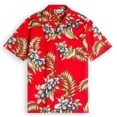 thumbnail image 1 of Orchids Red Hawaiian Shirt, Summer Aloha Beach Shirt, Unisex Button Down Short Sleeve Shirts, Summer Shirt, Family Hawaiian Shirt, 1 of 2