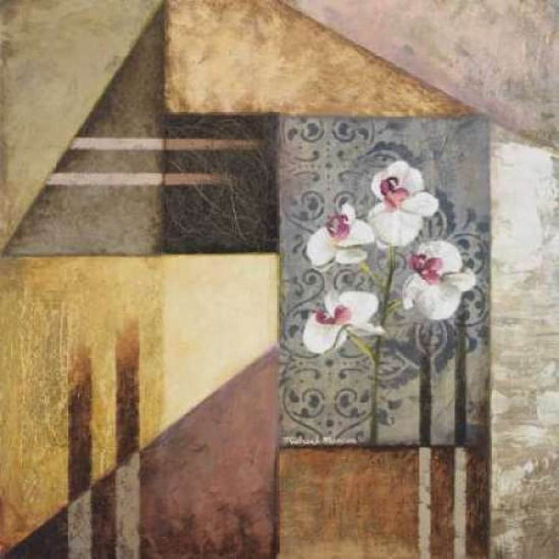 Orchids and Shapes I Canvas Art - Michael Marcon (24 x 24)