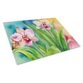 thumbnail image 1 of Orchids in Watercolor Glass Cutting Board Large 12 in x 15 in, 1 of 5