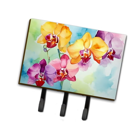 Orchids in Watercolor Leash or Key Holder 6 in x 9 in