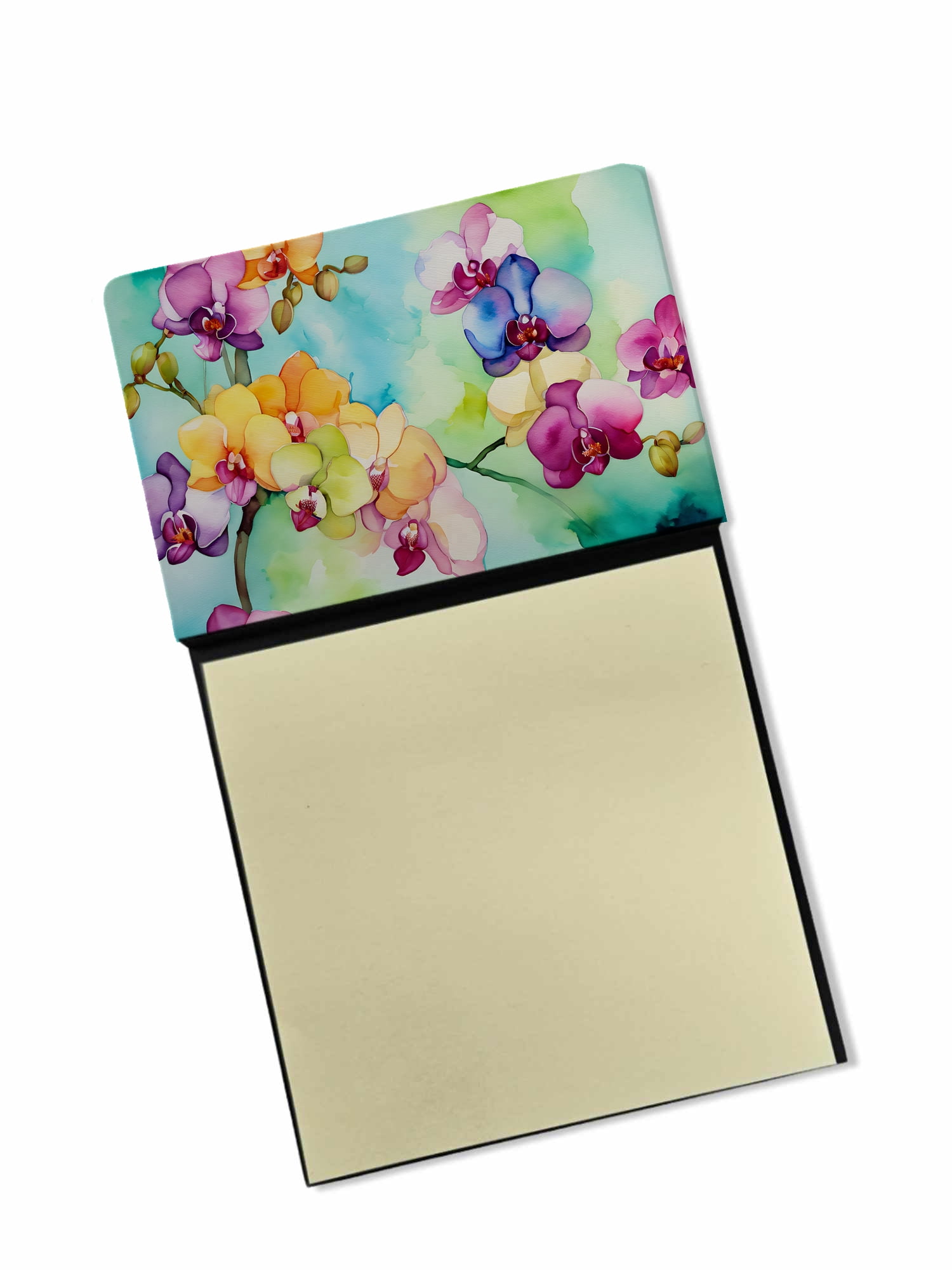 Orchids in Watercolor Sticky Note Holder 3.25 in x 5.25 in